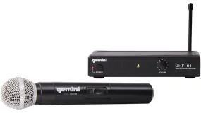Gemini UHF-01M Wireless Handheld Microphone System F4
