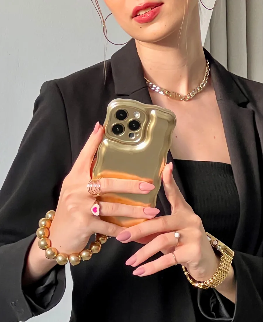 Gold Wavy Luxe Phone Case