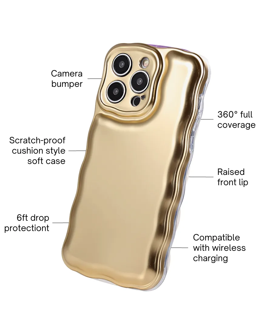 Gold Wavy Luxe Phone Case