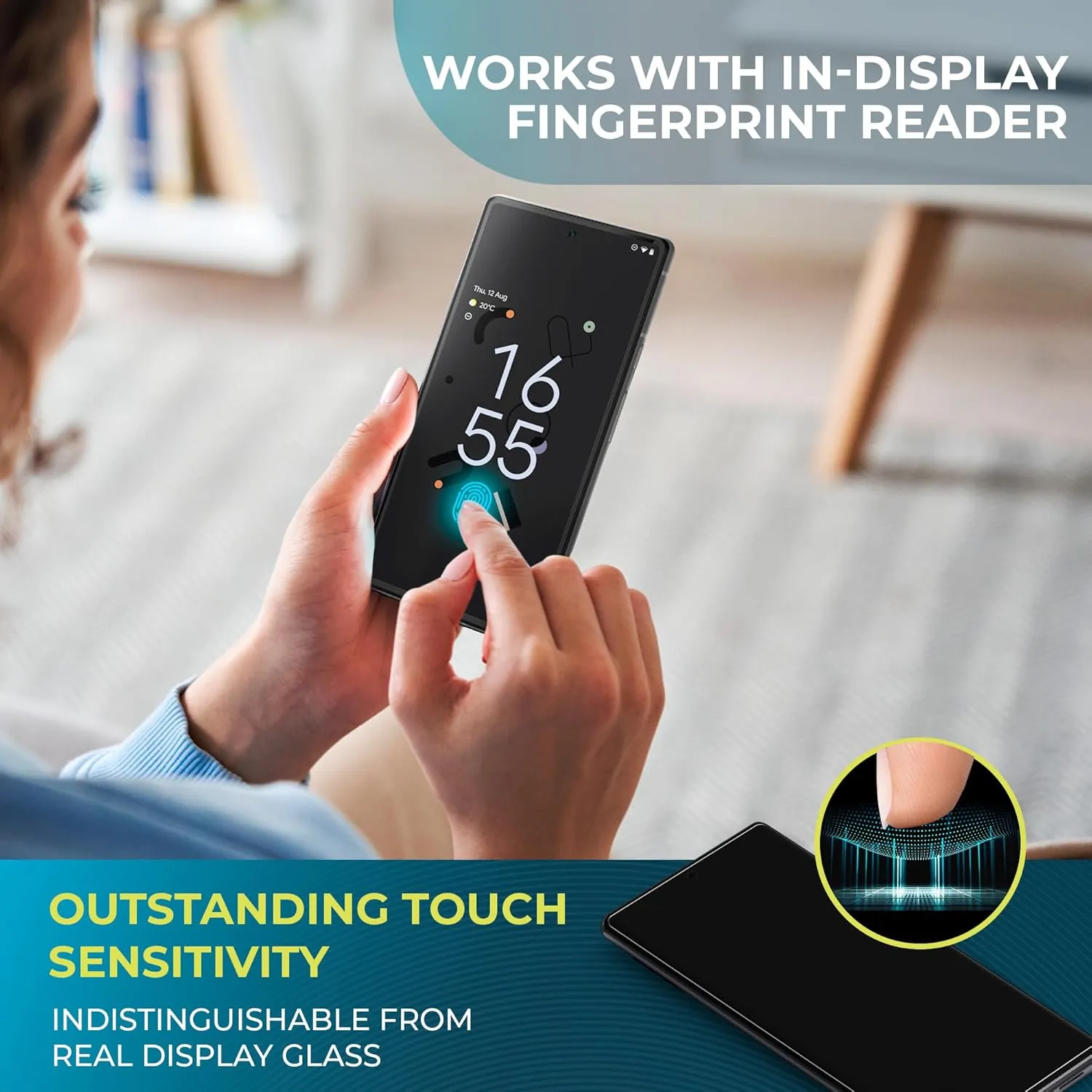 Google Pixel 8 Tempered Glass Screen Protector [2-Pack]