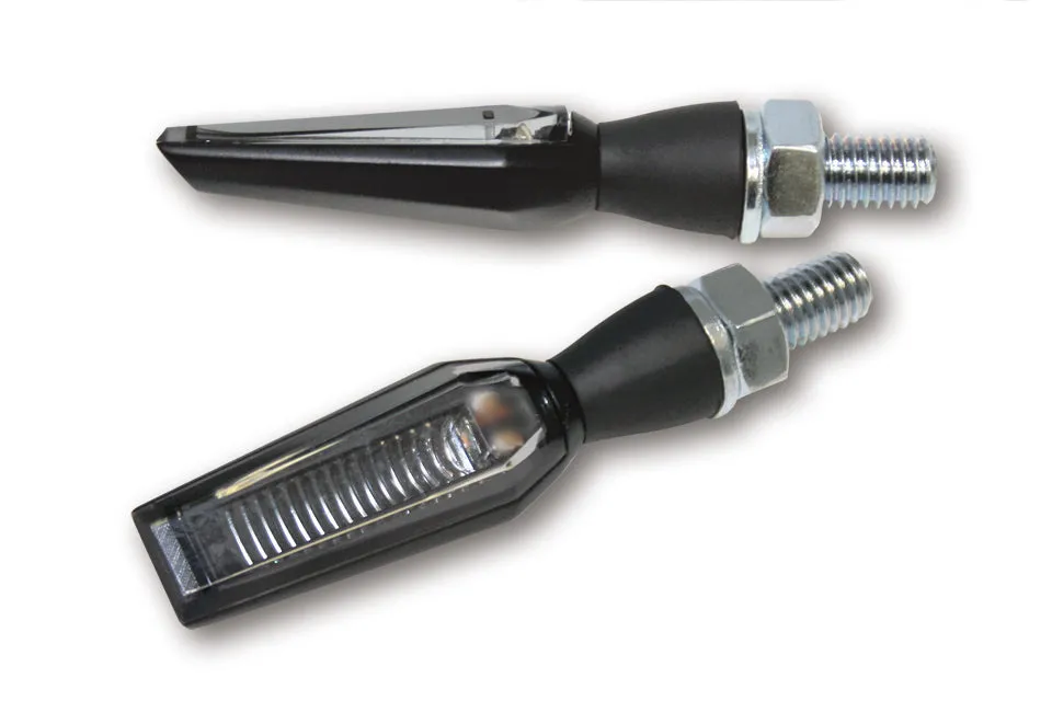 HIGHSIDER 204-024 LED Indicator "FALCON" Light Guide Technology (Pair) - Black
