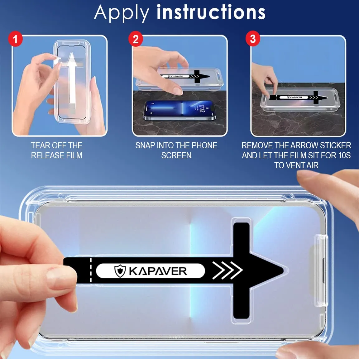 iPhone 12/12 Pro Tempered Glass Screen Protector Guard | Easy FIT - 1 Pack