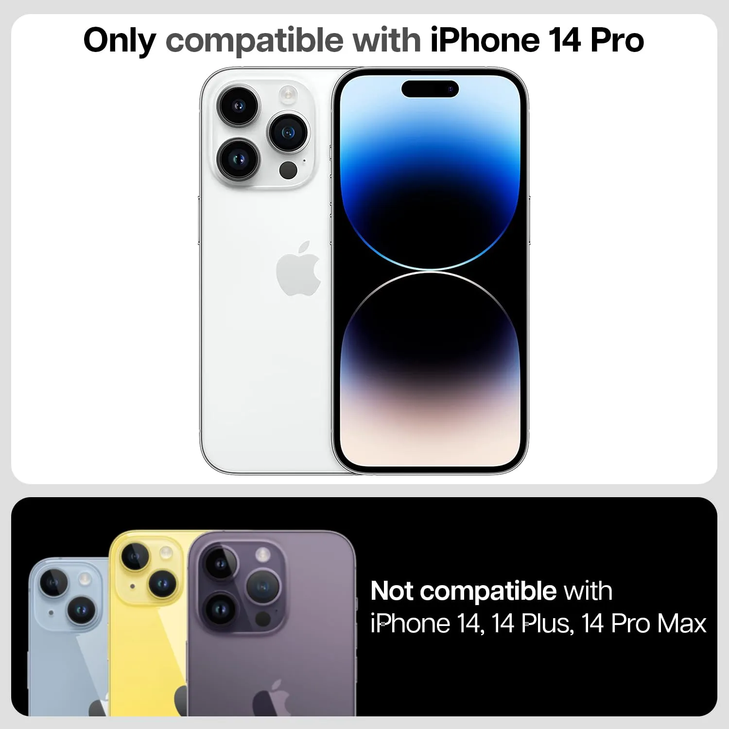 iPhone 14 Pro GT Series Privacy Tempered Glass Screen Protector Guard | Easy Do (Privacy) - 1 Pack