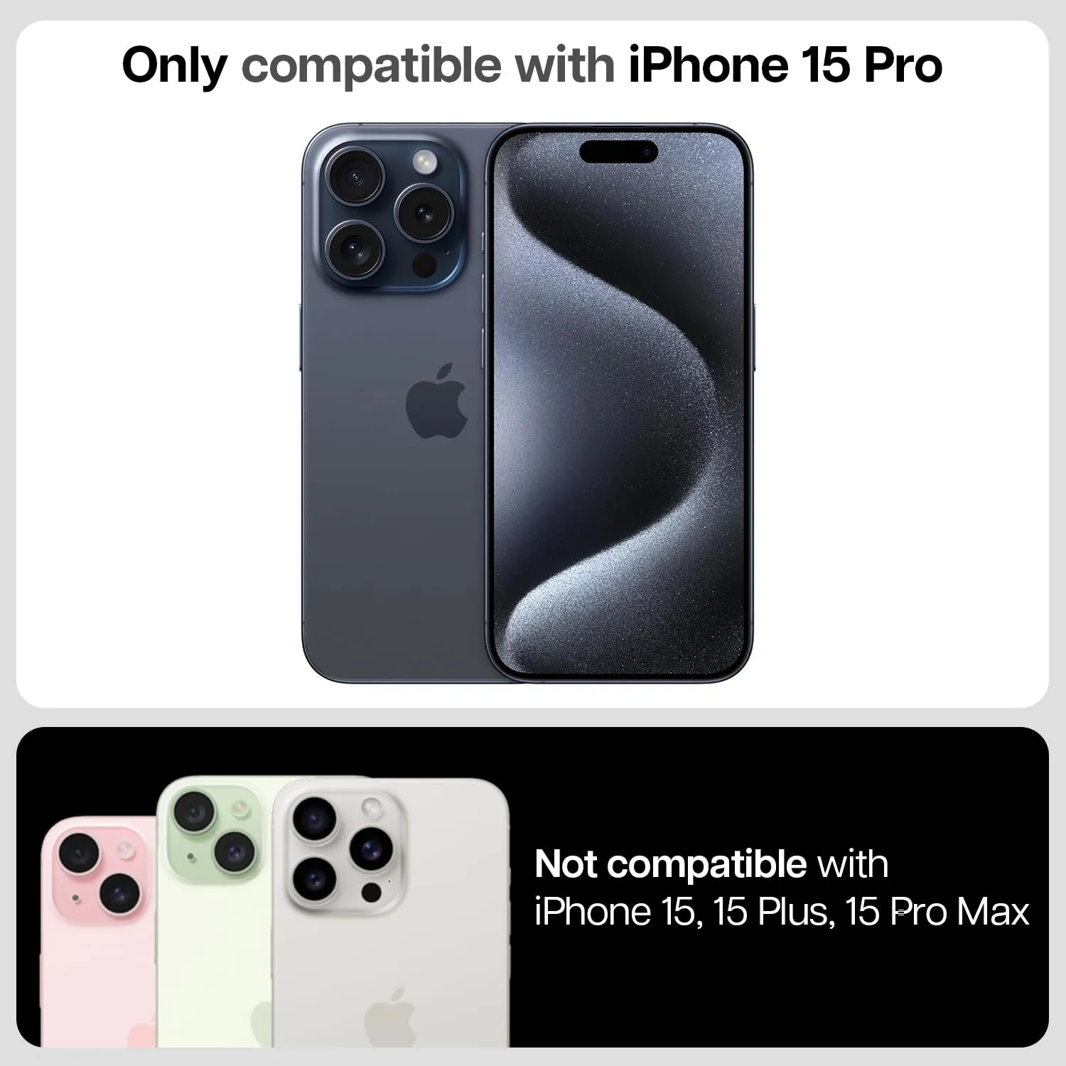 iPhone 15 Pro Easy DO Tempered Glass Screen Protector Guard | GT Series (Privacy) - 1 Pack