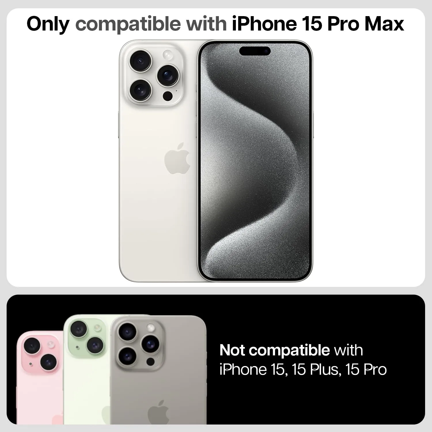 iPhone 15 Pro Max Easy DO Tempered Glass Screen Protector Guard | GT Series (Privacy) - 1 Pack