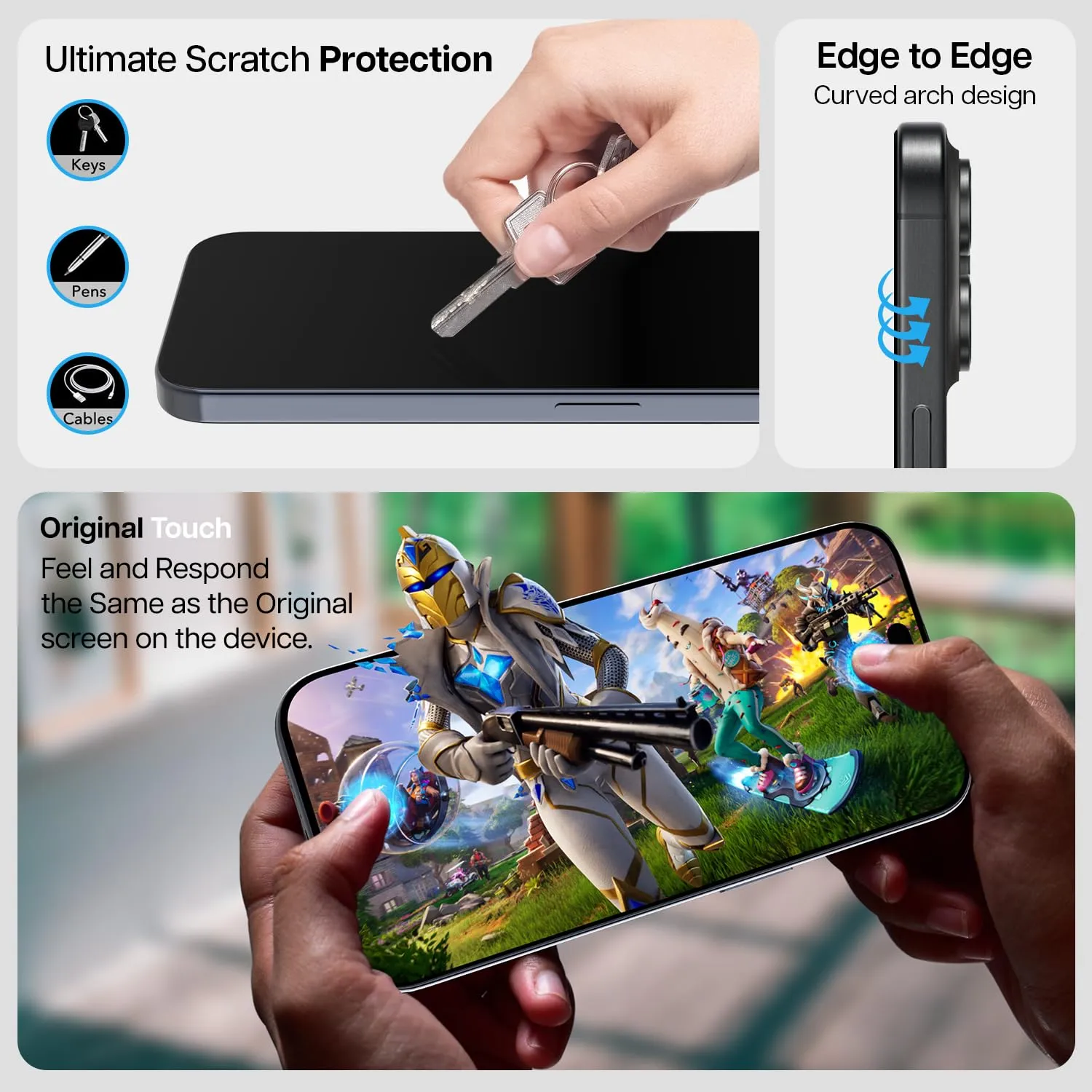 iPhone 15 Pro Max Easy DO Tempered Glass Screen Protector Guard | GT Series (Privacy) - 1 Pack