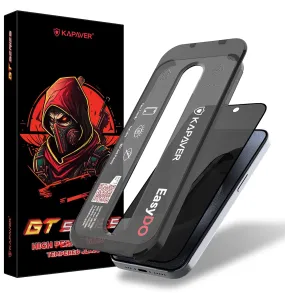 iPhone 15 Pro Max Easy DO Tempered Glass Screen Protector Guard | GT Series (Privacy) - 1 Pack