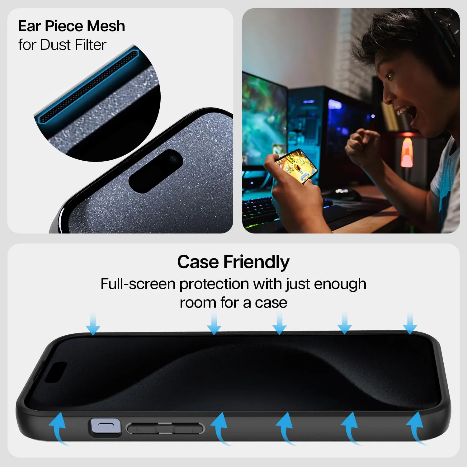 iPhone 15 Pro Max Easy DO Tempered Glass Screen Protector Guard | GT Series (Privacy) - 1 Pack