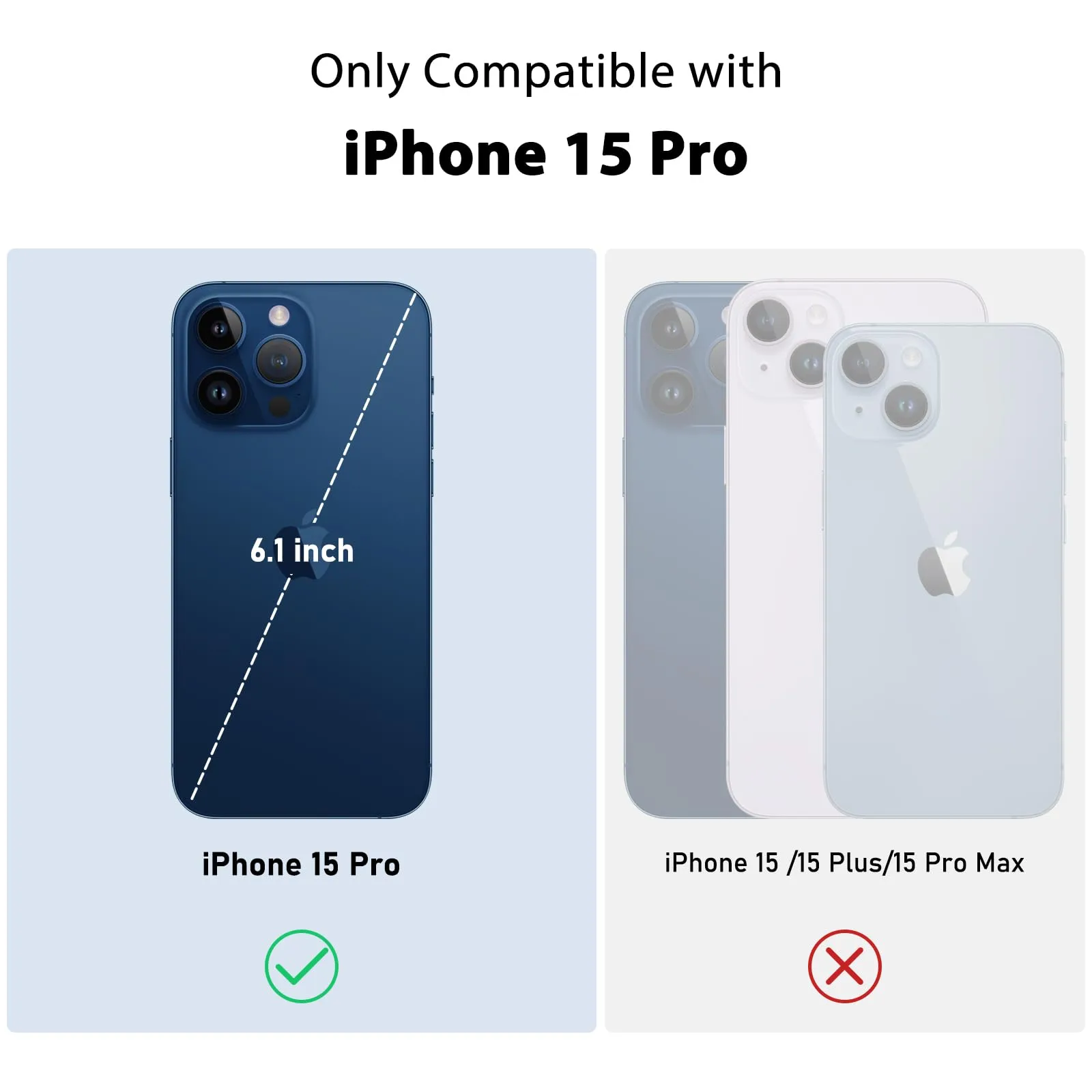iPhone 15 Pro Case Cover | Camshield Pro Series | Blue