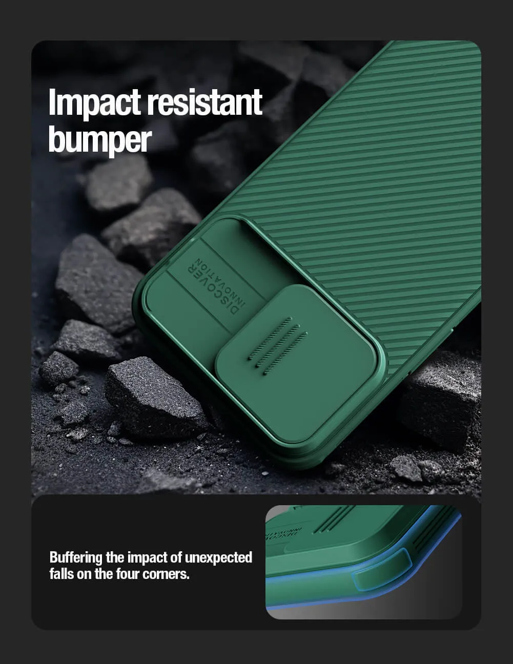 iPhone 15 Pro Max Case Cover | Camshield Pro Series | Green