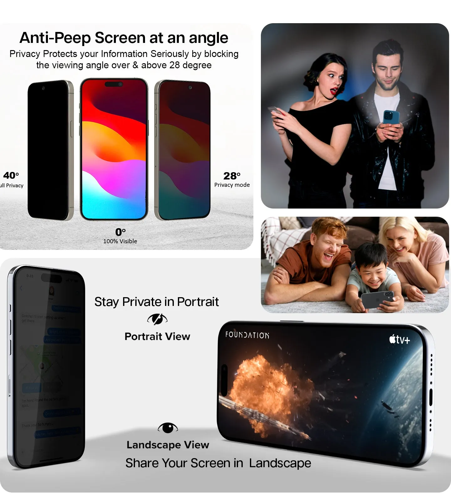 iPhone 16 Easy DO Tempered Glass Screen Protector Guard | GT Series (Privacy) - 1 Pack