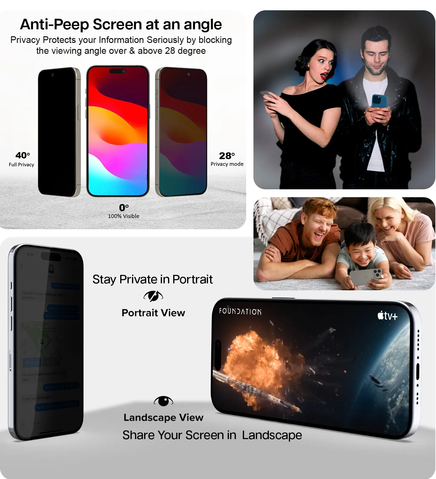 iPhone 16 Plus Easy DO Tempered Glass Screen Protector Guard | GT Series (Privacy) - 1 Pack