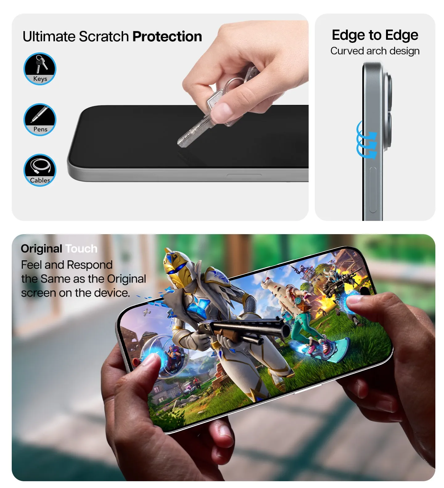 iPhone 16 Plus Easy DO Tempered Glass Screen Protector Guard | GT Series (Privacy) - 1 Pack