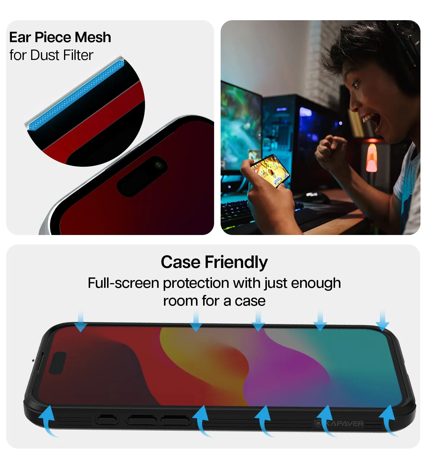iPhone 16 Plus Easy DO Tempered Glass Screen Protector Guard | GT Series (Privacy) - 1 Pack