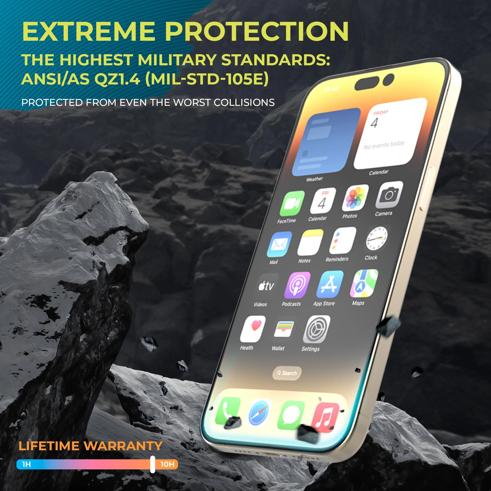 iPhone 16 Privacy Screen Protector Shatterproof Tempered Glass