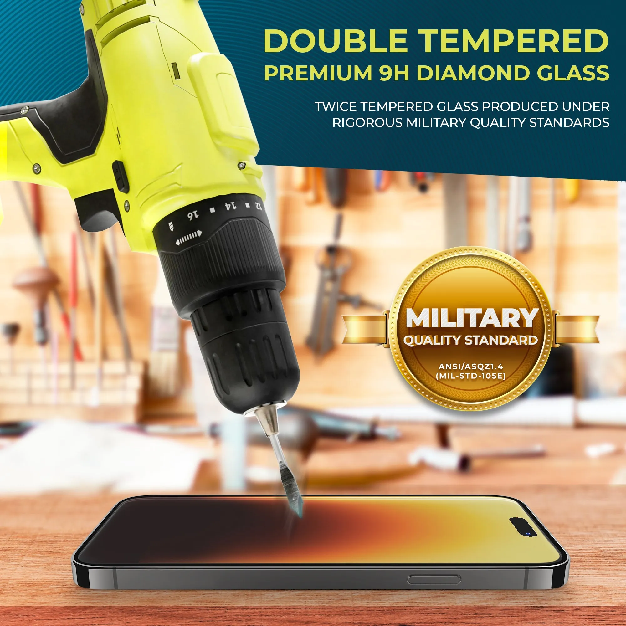 iPhone 16 Privacy Screen Protector Shatterproof Tempered Glass