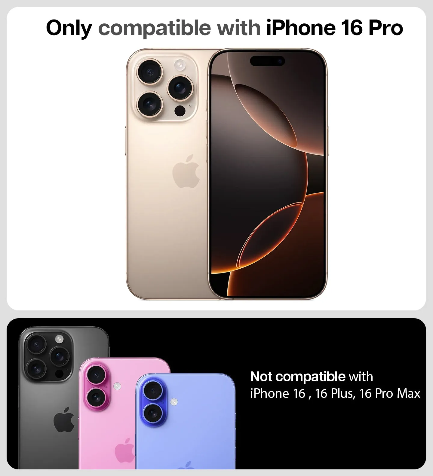 iPhone 16 Pro Easy DO Tempered Glass Screen Protector Guard | GT Series (Privacy) - 1 Pack