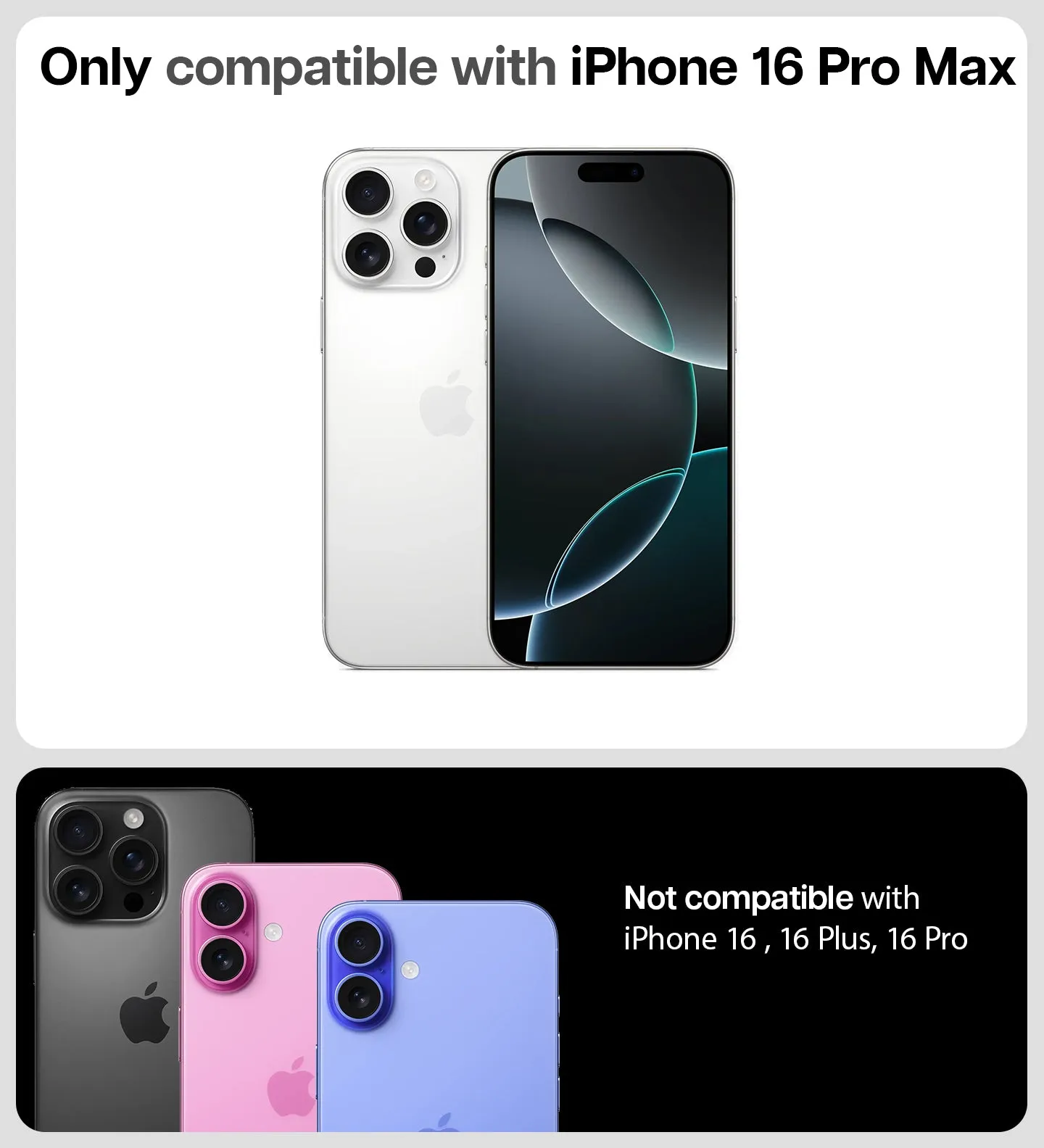 iPhone 16 Pro Max Easy DO Tempered Glass Screen Protector Guard | GT Series (Privacy) - 1 Pack
