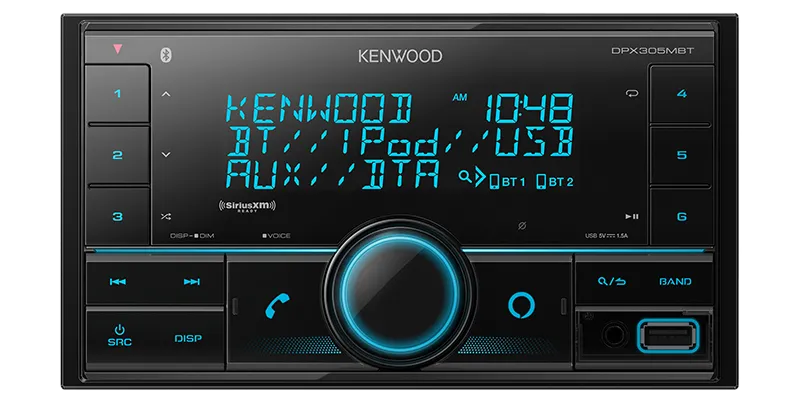 Kenwood DPX305MBT 2-Din Digital Media Receiver with Bluetooth