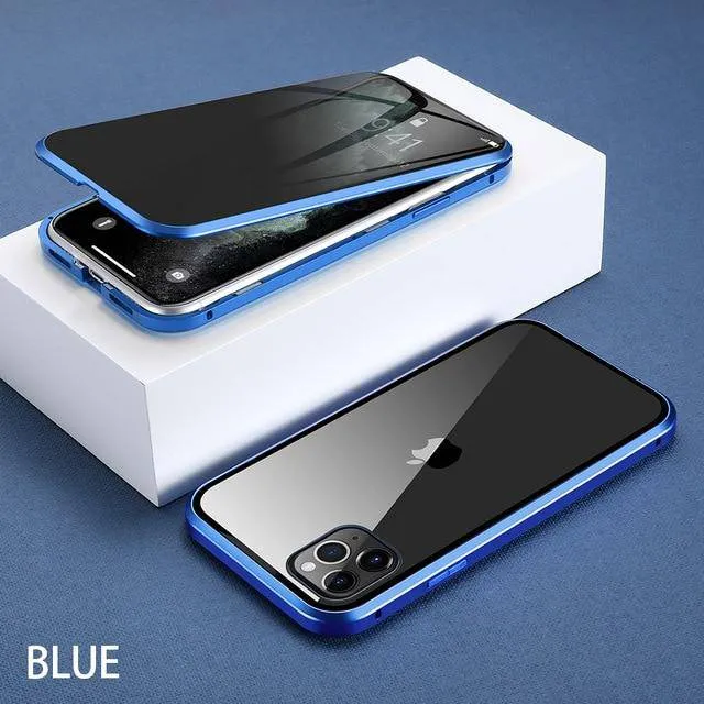 KISSCASE Magnetic Privacy Glass Case for iPhone - Various Model