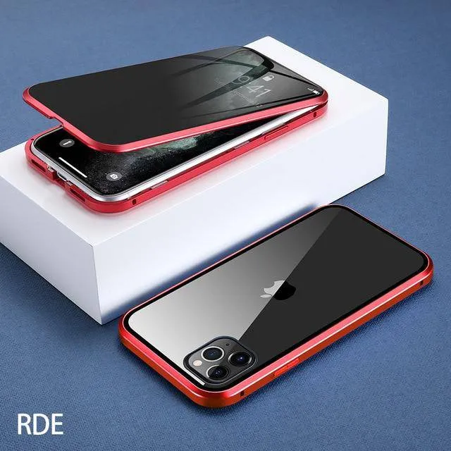 KISSCASE Magnetic Privacy Glass Case for iPhone - Various Model