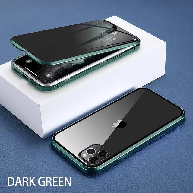 KISSCASE Magnetic Privacy Glass Case for iPhone - Various Model