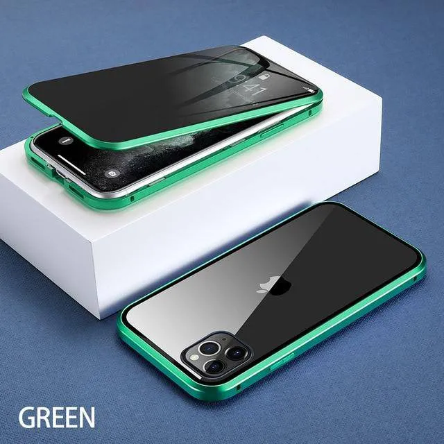 KISSCASE Magnetic Privacy Glass Case for iPhone - Various Model