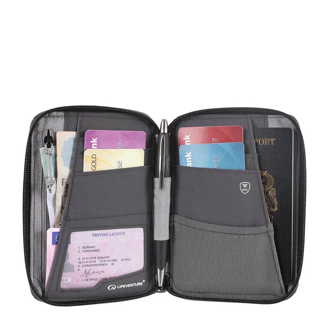 LiFEVENTURE RFiD Mini Travel Wallet
