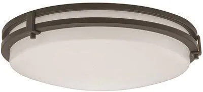 Lithonia Lighting Led Saturn Flush Mount Ceiling Fixture Bronze 13 Inch  Led Integrated Panel Array Included