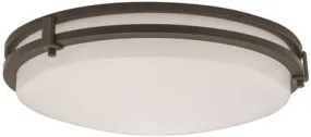 Lithonia Lighting Led Saturn Flush Mount Ceiling Fixture Bronze 16 Inch  Led Integrated Panel Array Included