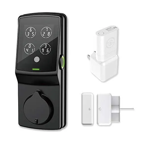 Lockly Secure Pro | Bluetooth Fingerprint WiFi Keyless Entry Smart Door Lock (PGD 728W) Patented Keypad | 3D Fingerprint Reader | iOS and Android Compatible (Dead Bolt, Matte Black)