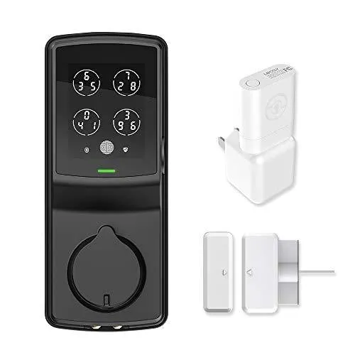 Lockly Secure Pro | Bluetooth Fingerprint WiFi Keyless Entry Smart Door Lock (PGD 728W) Patented Keypad | 3D Fingerprint Reader | iOS and Android Compatible (Dead Bolt, Matte Black)