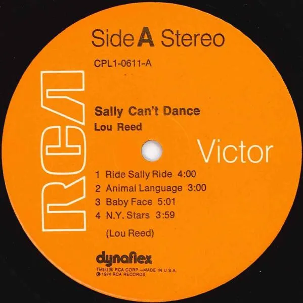 Lou Reed - Sally Can't Dance (LP, Album, Ind) (VG )