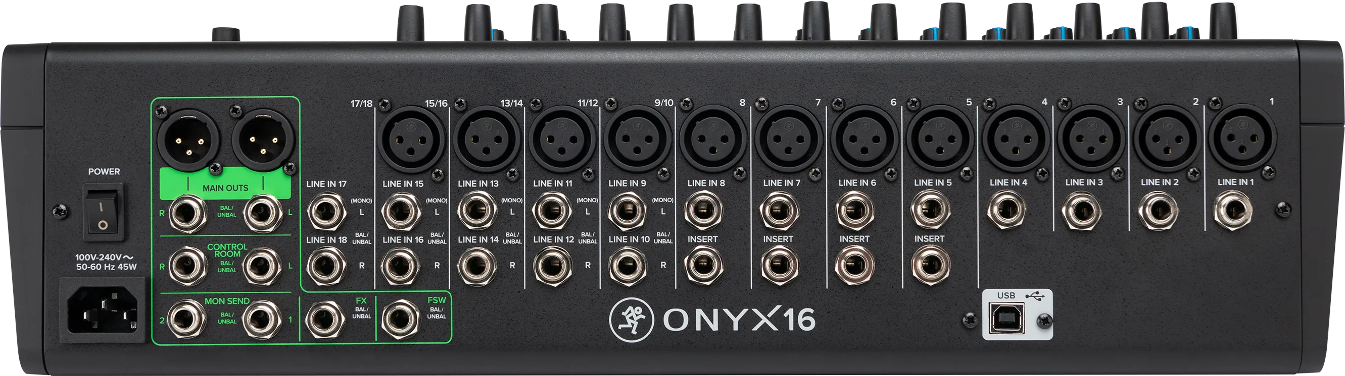 Mackie ONYX16 16-Channel Premium Analog Mixer With Multitrack USB