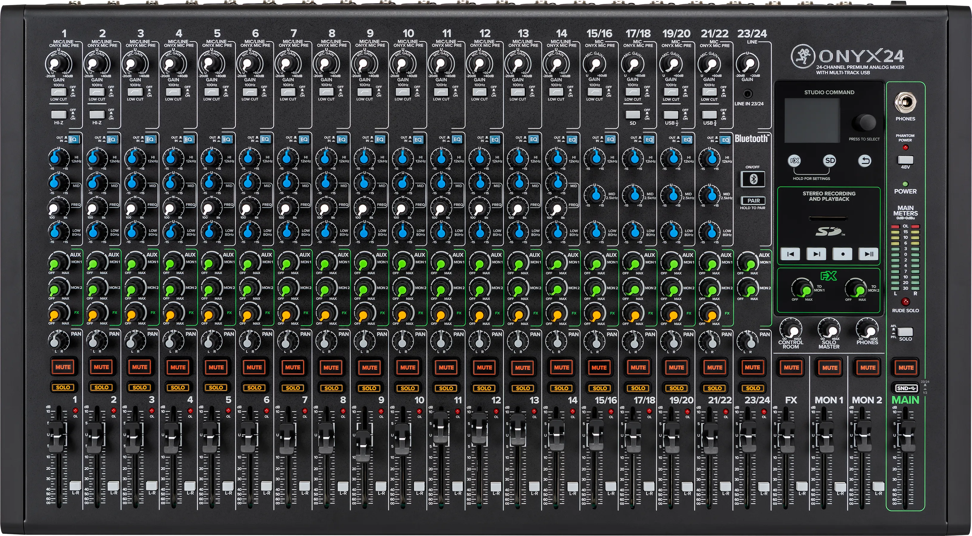 Mackie ONYX24 24-Channel Premium Analog Mixer With Multitrack USB