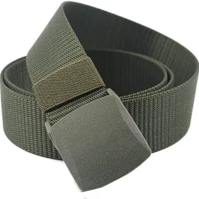 Military Tactical Webbing Non-Metal Belt - Airport Friendly Mens Womens Nylon Belts Plastic Buckle Holster Mate