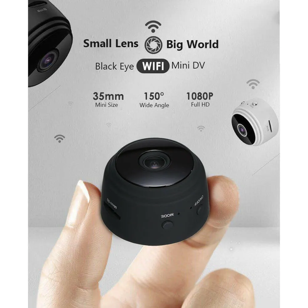 Mini Spy Camera WiFi  1080P 150° Wide-Angle Lens Night Vision Motion Detection Portable Nanny Hidden Cameras with 360° Magnetic Bracket