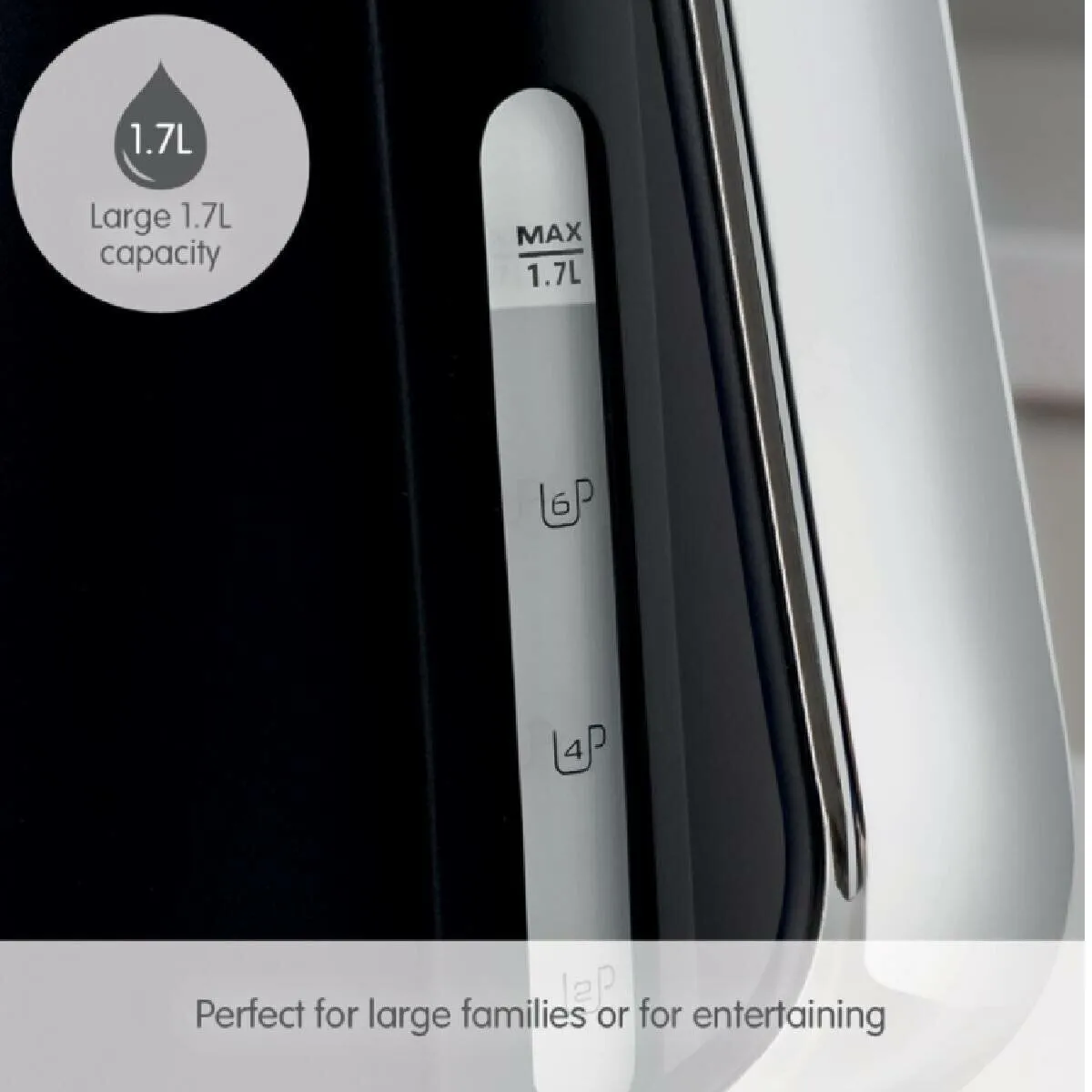 Morphy Richards Illumination Black Stainless Steel Jug Kettle 108020