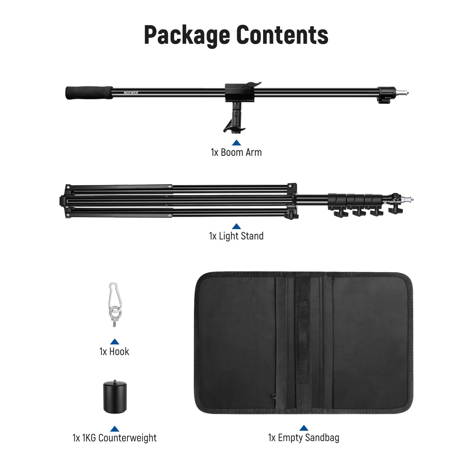 NEEWER 300cm Air Cushioned Light Stand With Sandbag