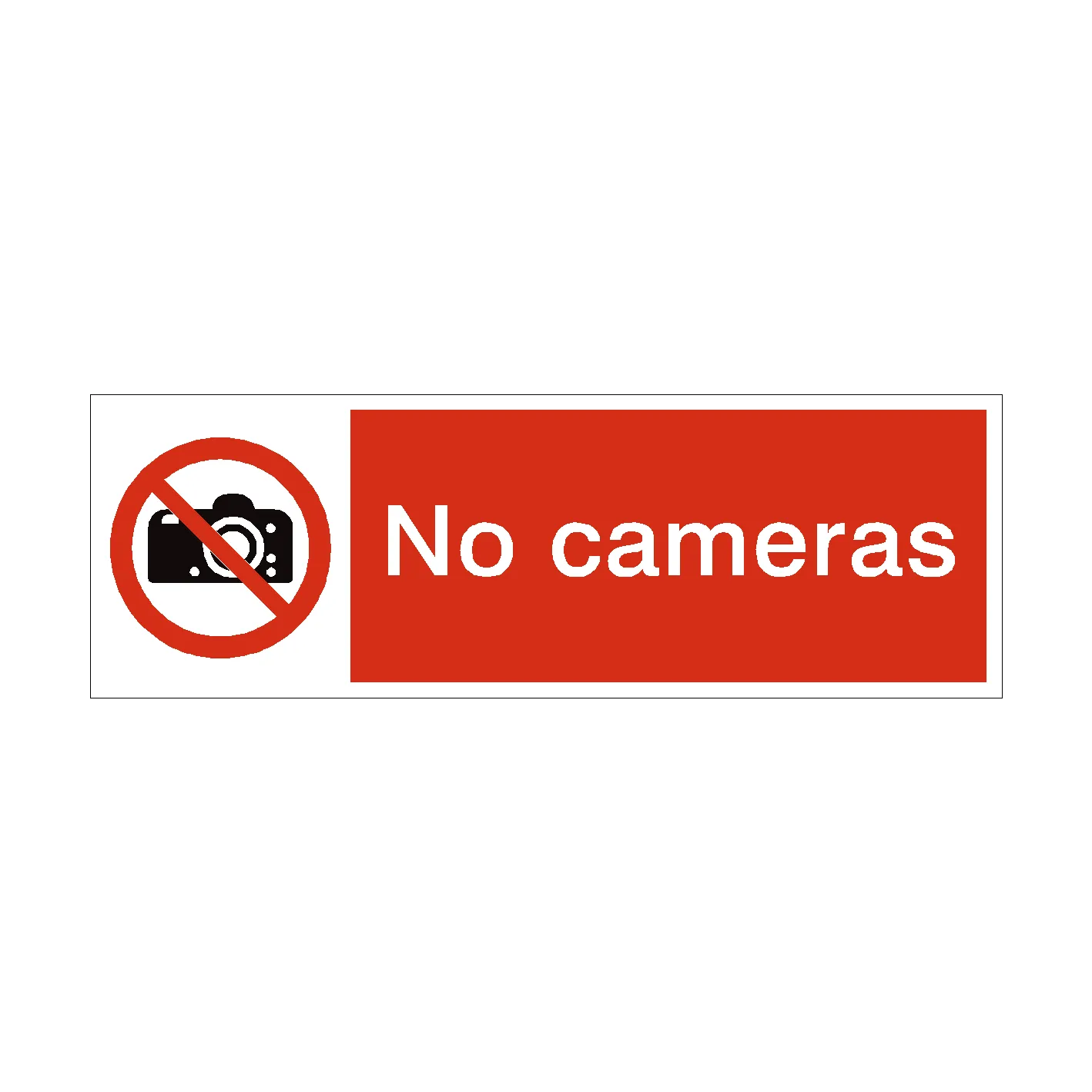 No Cameras Safety Sign