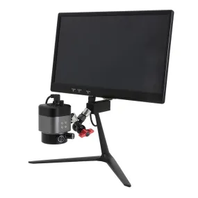 OC White ALCVZ Accu-Lite&reg; Compact Video Zoom Inspection System with 3.5MP 1080i Camera, 12.5" Monitor & Dual LED Ring Light