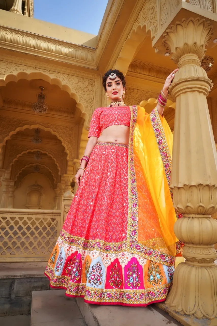 PARTHEE DESIGNER VAISHALI SILK PRINTED LEHENGA CHOLI