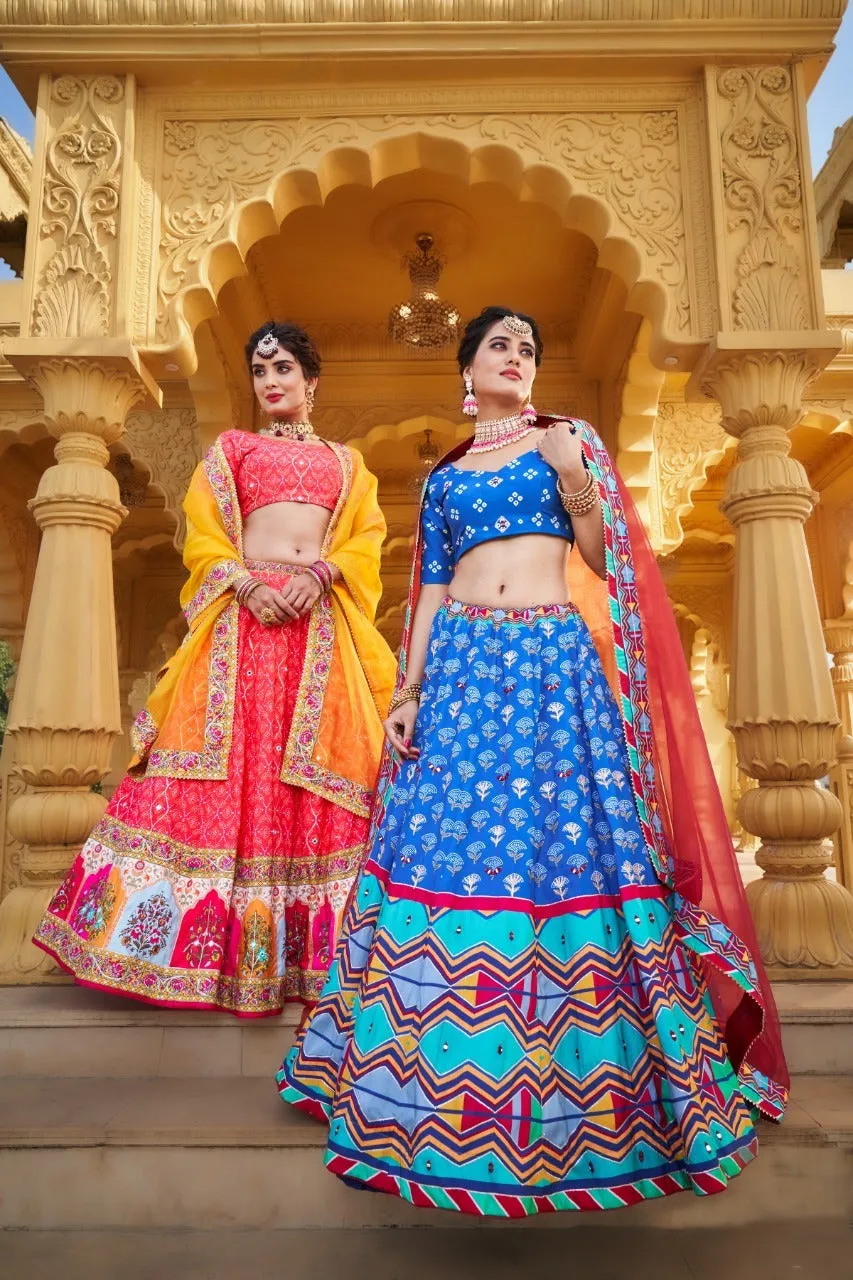 PARTHEE DESIGNER VAISHALI SILK PRINTED LEHENGA CHOLI