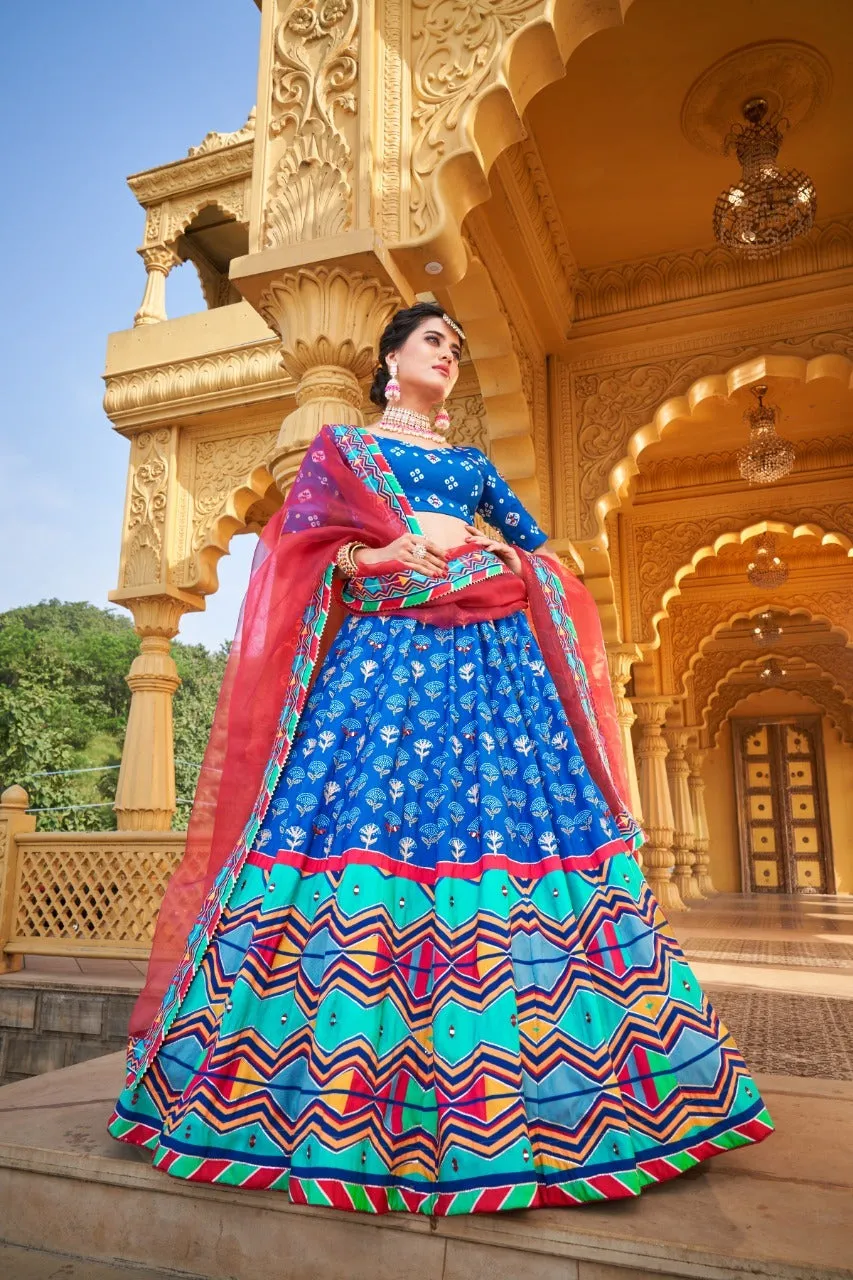 PARTHEE DESIGNER VAISHALI SILK PRINTED LEHENGA CHOLI