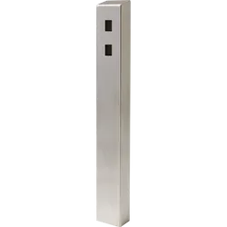 PEDESTAL ADA-SS-TWR-47x4x6-2 47" Tappered Stainless Pedestal with 2 Single Gangs