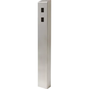 PEDESTAL ADA-SS-TWR-47x4x6-2 47" Tappered Stainless Pedestal with 2 Single Gangs