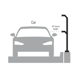 PEDESTAL PRO 72-DSP-3-12-12 72" Heavy Duty Dual Height Pedestal for Semi Trucks