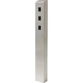 PEDESTAL PRO ADA-SS-TWR-47x4x6-3  47" Tappered Stainless Pedestal with 3 Single Gangs