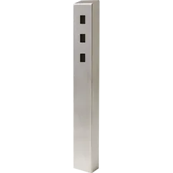 PEDESTAL PRO ADA-SS-TWR-47x4x6-3  47" Tappered Stainless Pedestal with 3 Single Gangs