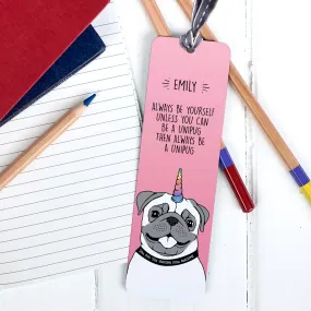Personalised Unipug Metal Bookmark